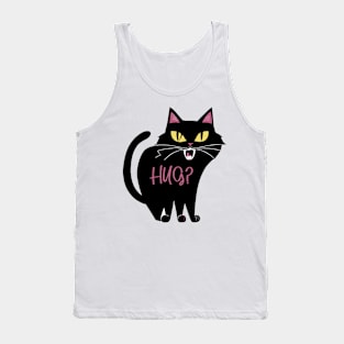 Angry Black Cat Hug Tank Top